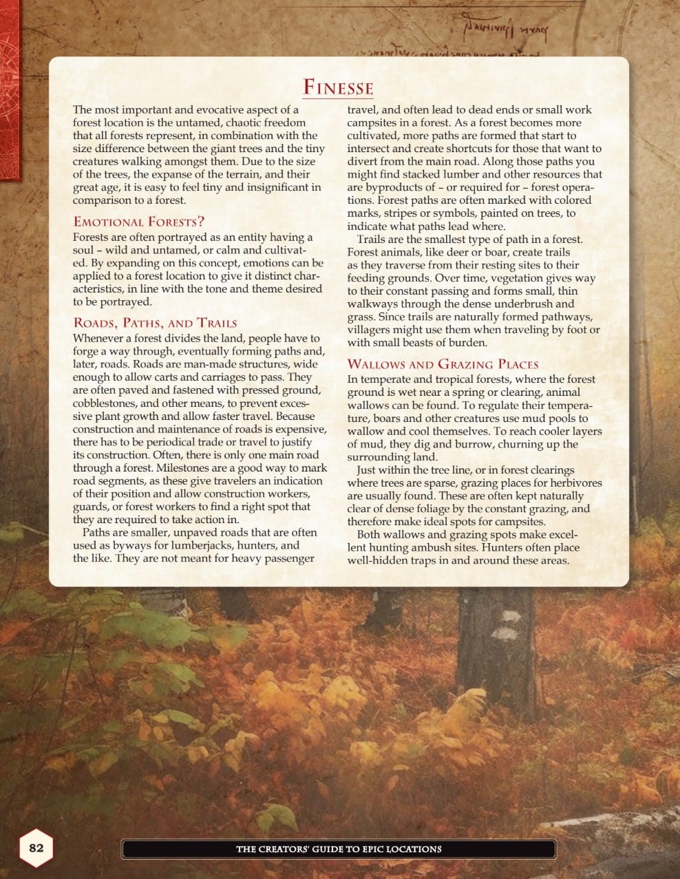 the creators guide to epic locations snippet from the book