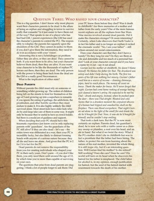 an page extract of the book the practical guide to becoming a great player