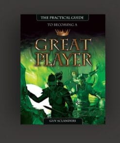 The practical guide to becoming a great player book cover with two characters on the cover in an adventure